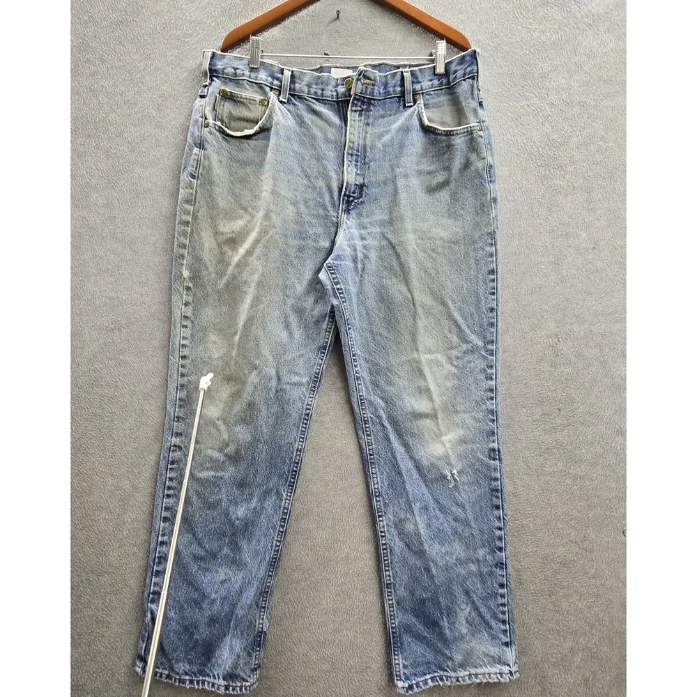 VINTAGE Carhartt Men Jeans 40X32 Traditional UFCW Union Made B180 DST Y2K READ